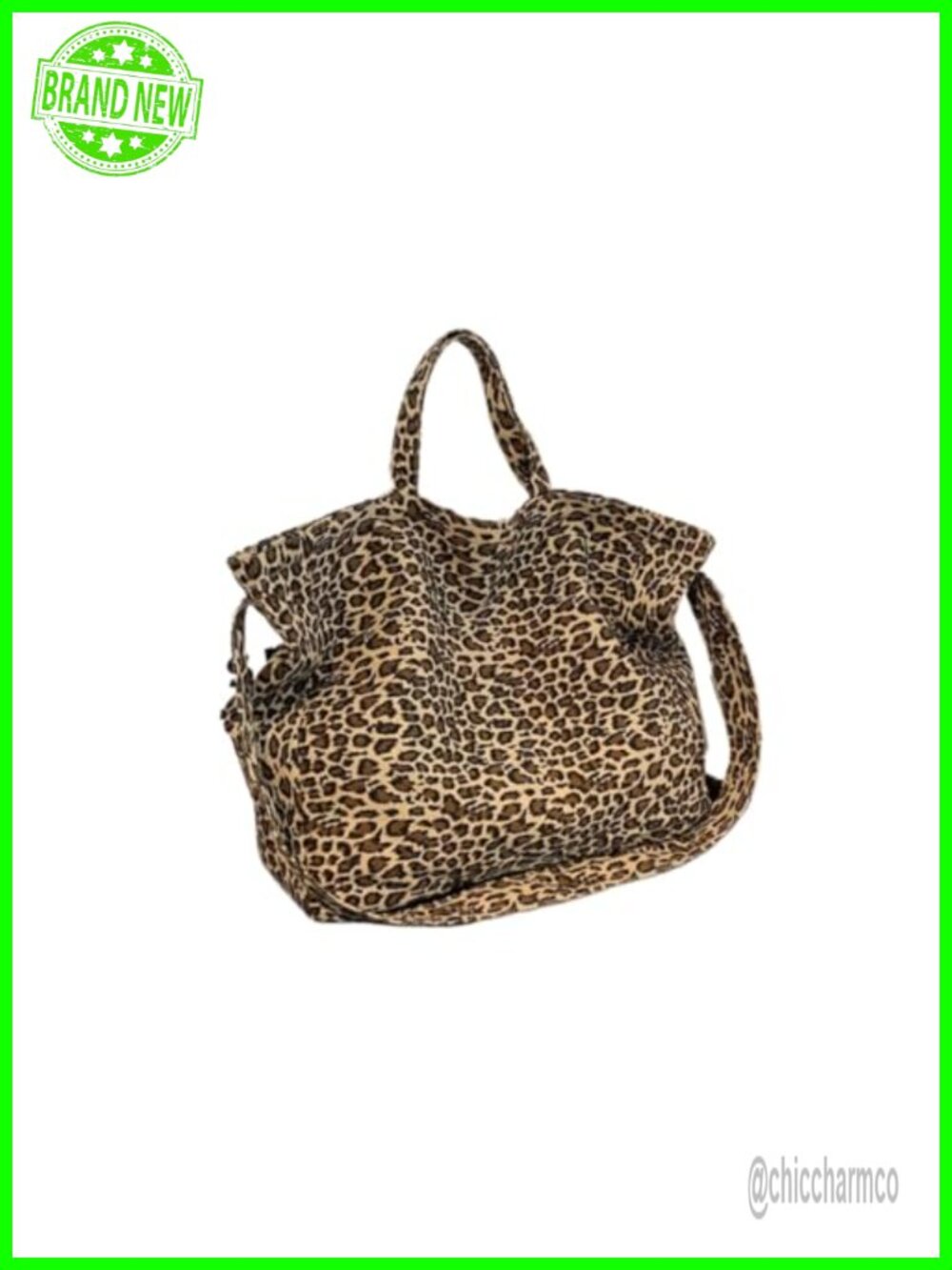 Large Capacity Leopard Print Hobo Shoulder Bag Tote for Women